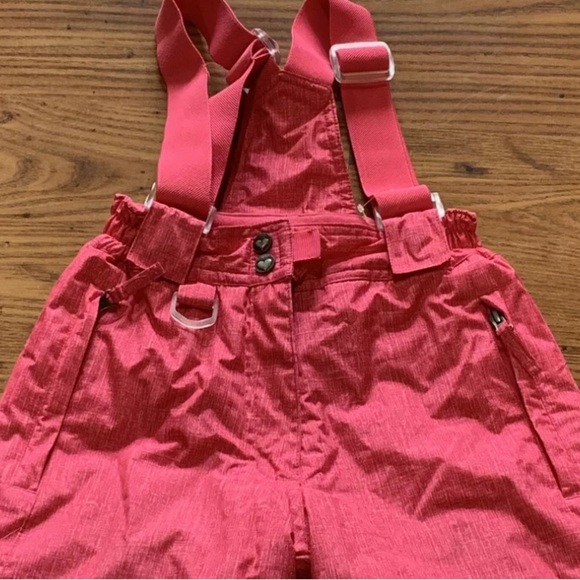 32 Degrees Weatherproof Pink Winter Snowsuit Snow Bib Suspender Pants 5-6 - Picture 2 of 6